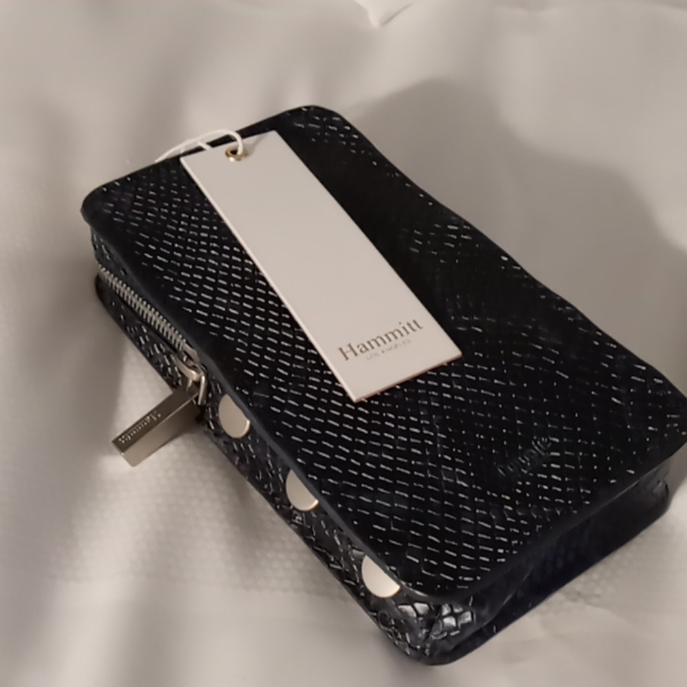 Small Blue Snake Skin Satchel